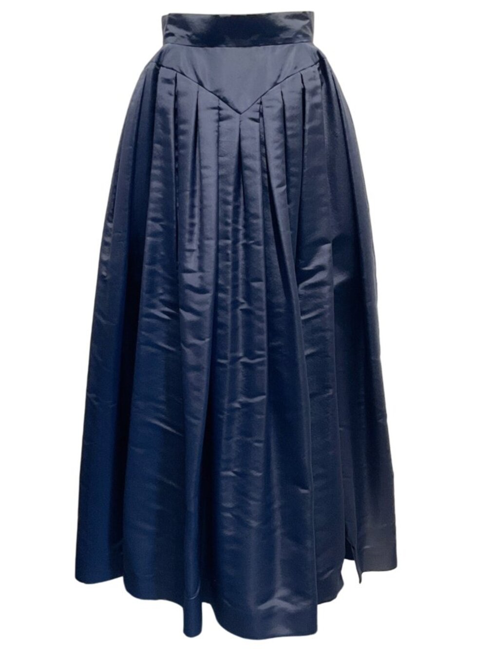 Chanel Vintage Navy Blue Silk Ball Skirt